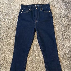 7 For All Mankind High Waist Ankle Skinny Jeans